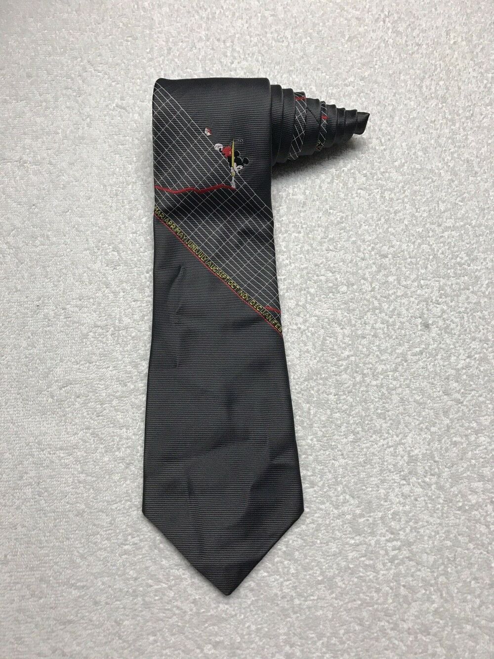 Disney Mickey Mouse Ties By Cervantes Graph Chart Necktie Tie 100% Nylon